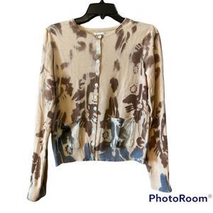 Sundance Button Front Sweater / Cardigan With Front Pockets Size Small